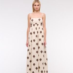 Abercrombie & Fitch Tie Back Babydoll Maxi Dress